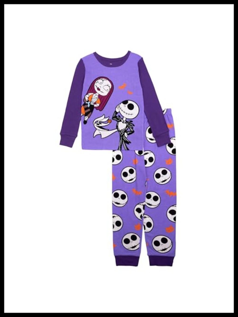 Disney Nightmare Before Christmas Cotton Pajama Set Kids 2-Piece Snug Fit